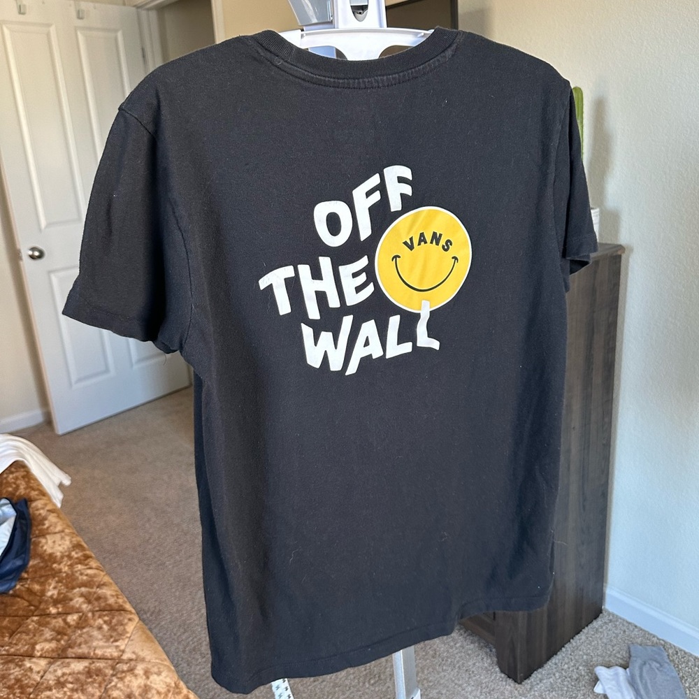 Vans off the wall black womens t shirt medium